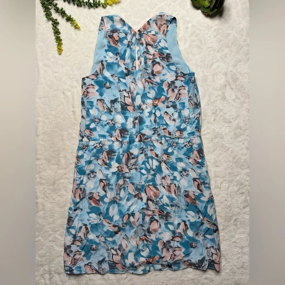 Rebecca Taylor Aloha Poolside Print Sleeveless Silk Multicolor Mini Dress 2